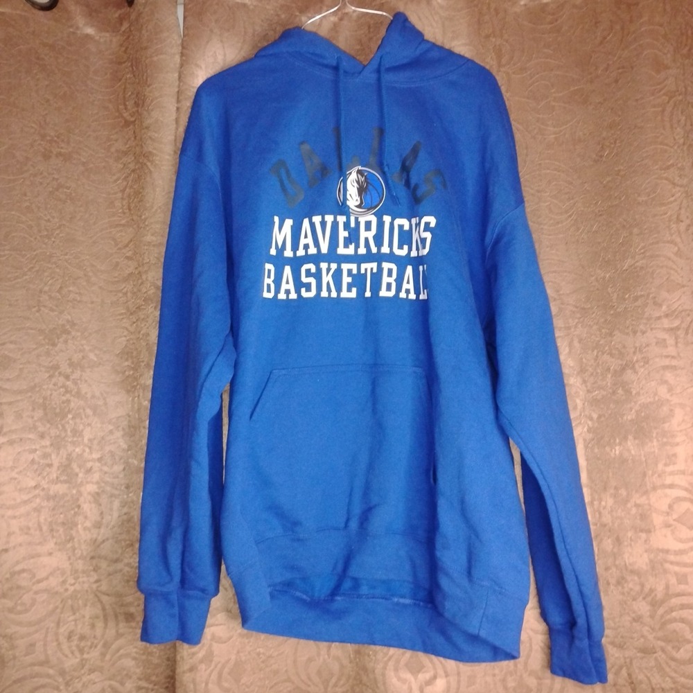 NBA Dallas‎ Mavericks Pullover Hoodie Blue Adult Unisex Large Basketball Texas